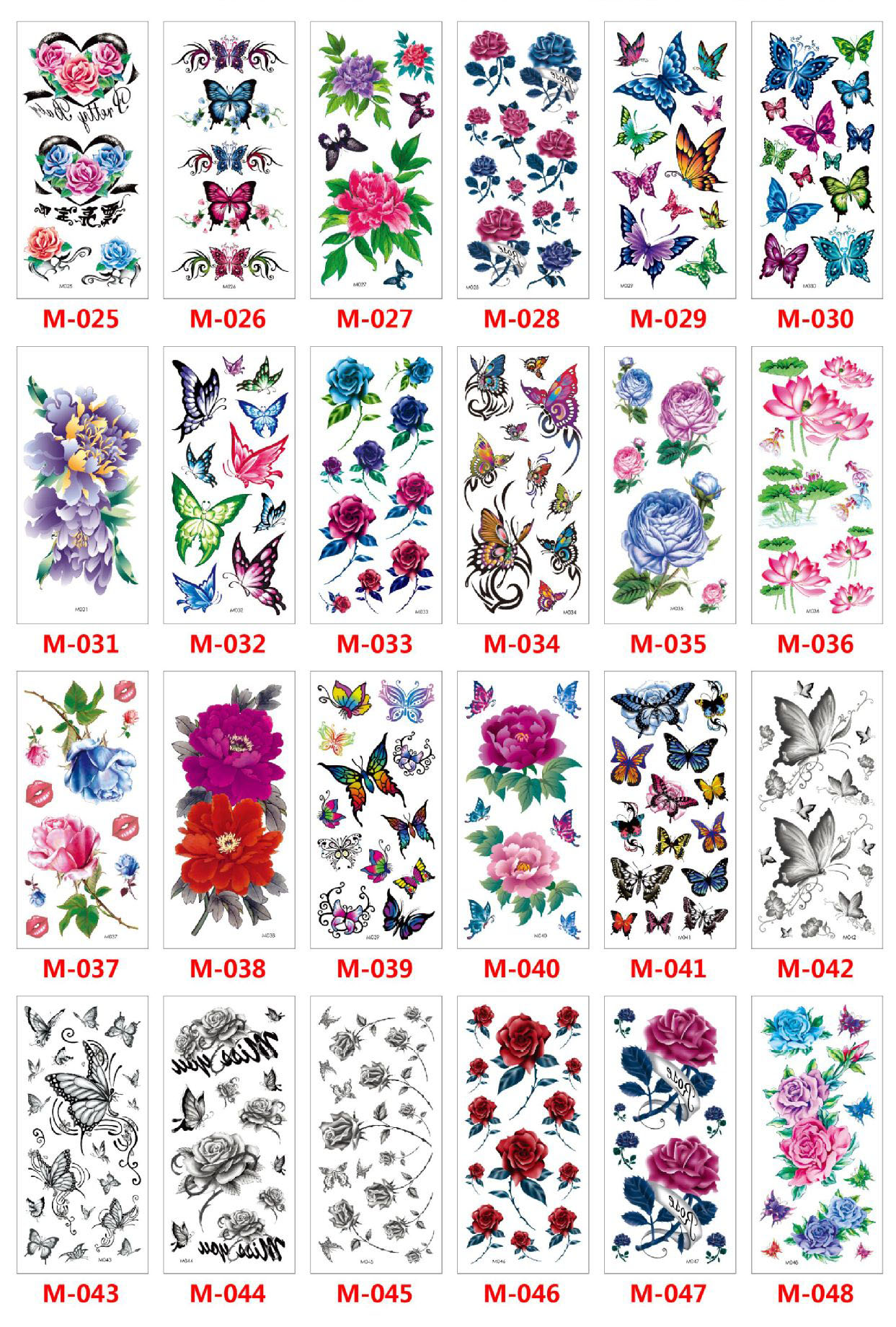 Meishi-Custom Tattoo Sticker Beautiful 3d Tattoo Temporary Tattoo Sticker-9