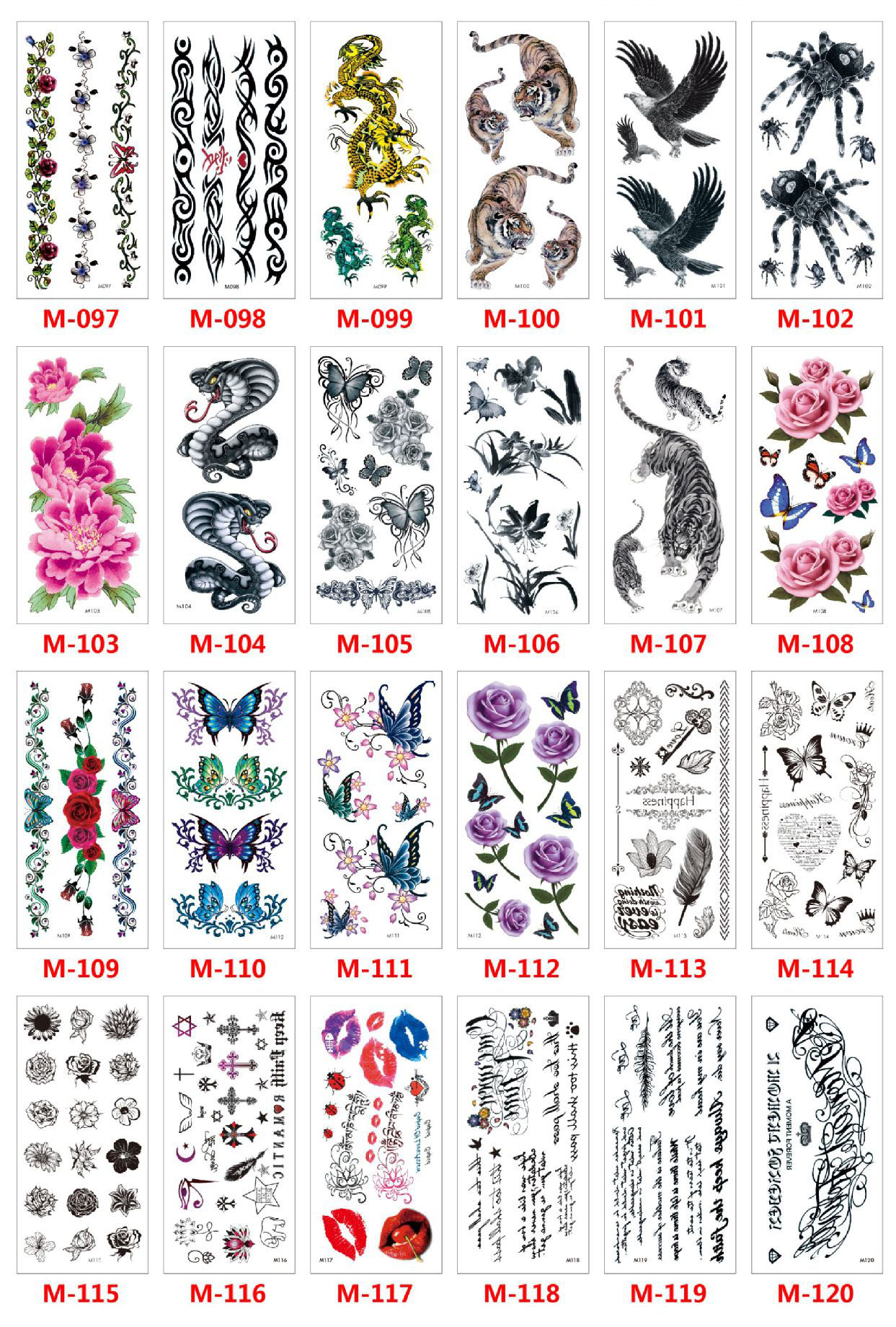 Meishi-Custom Tattoo Sticker Beautiful 3d Tattoo Temporary Tattoo Sticker-12